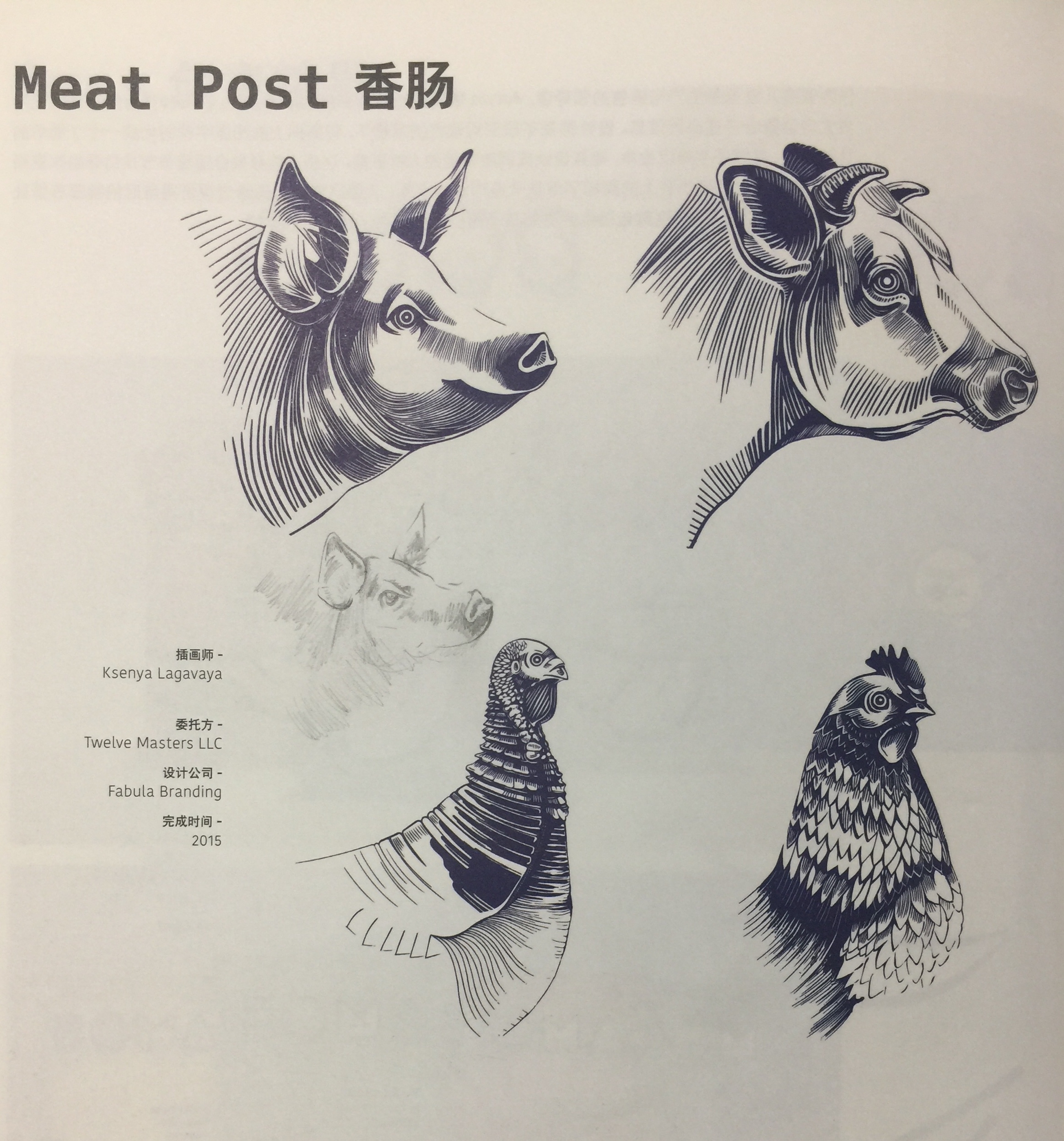 豬肉、小牛肉、雞肉和火雞肉香腸包裝設(shè)計