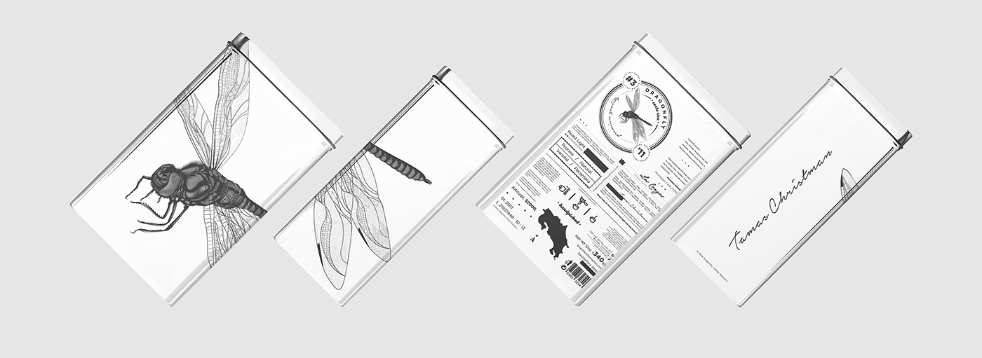 大自然的奇跡，蜻蜓主題的咖啡品牌包裝設(shè)計